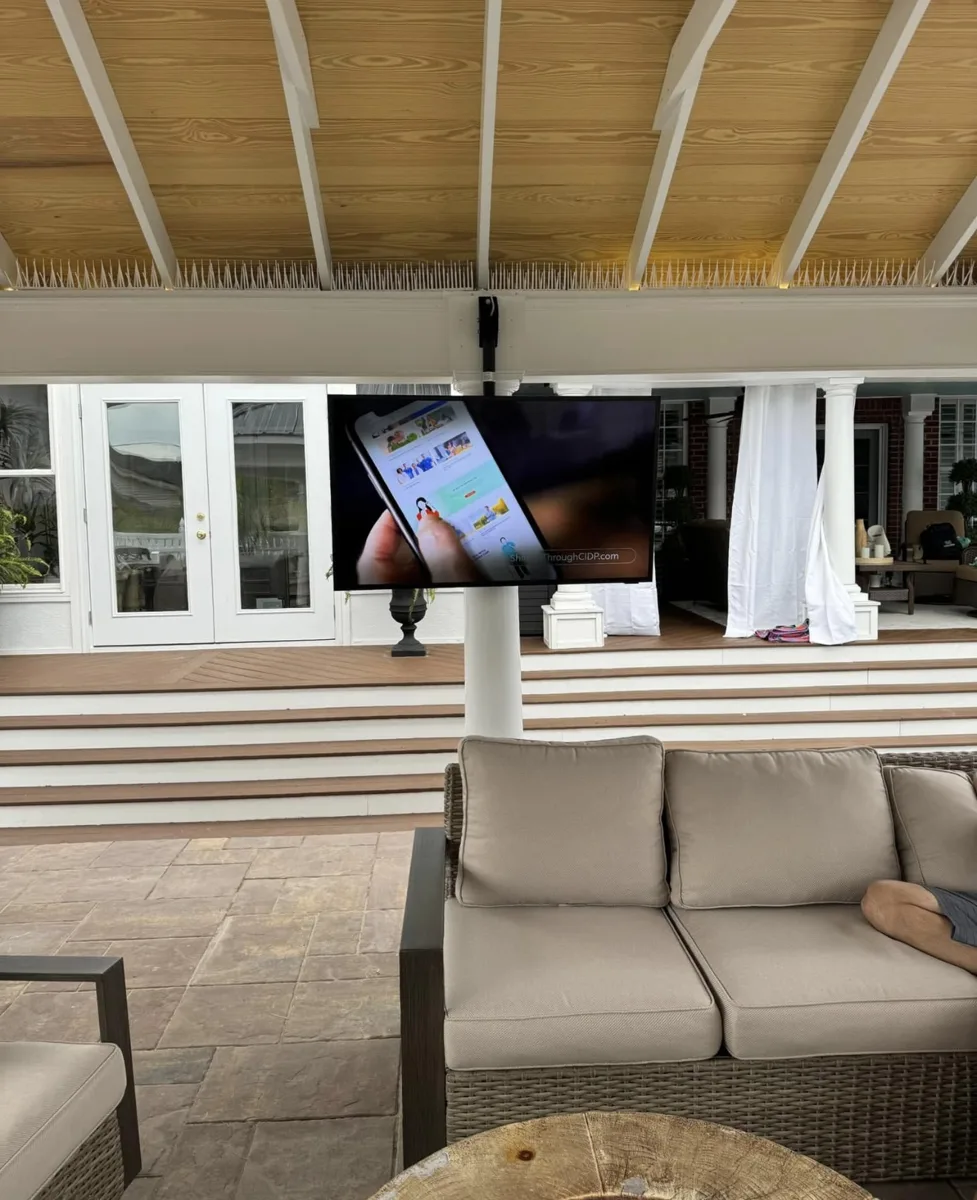 Covered Patio TV Installation